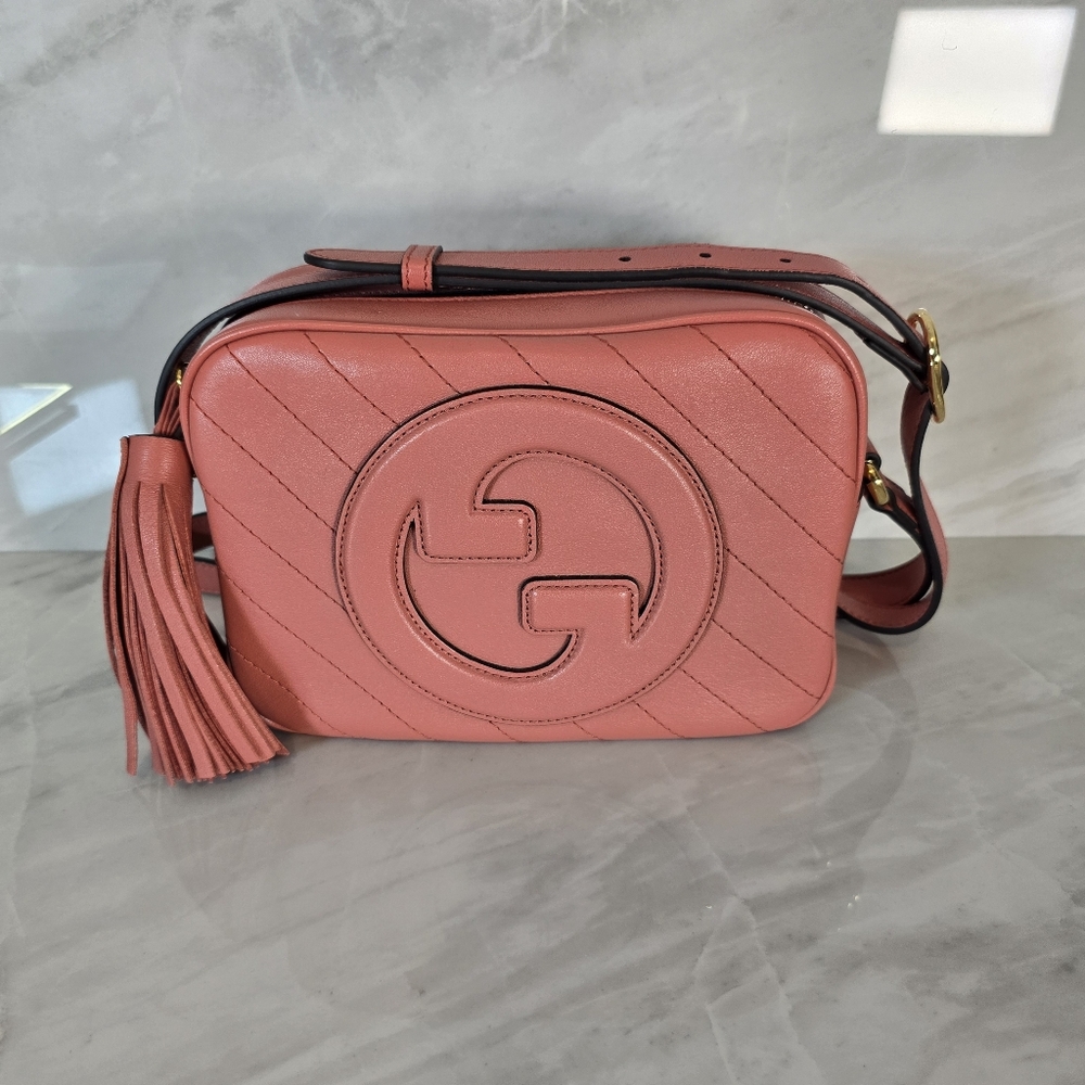 Gucci Blondie Pink Leather Crossbody Bag